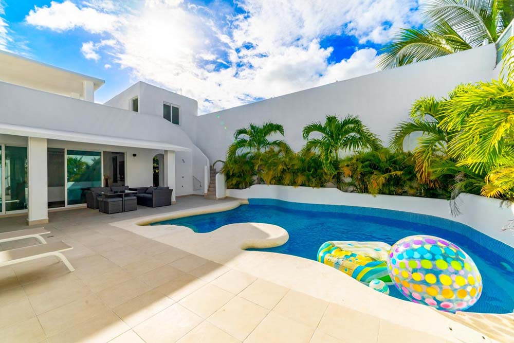 Villa, patio and private pool in villa at Playa Palmera Beach Resort
